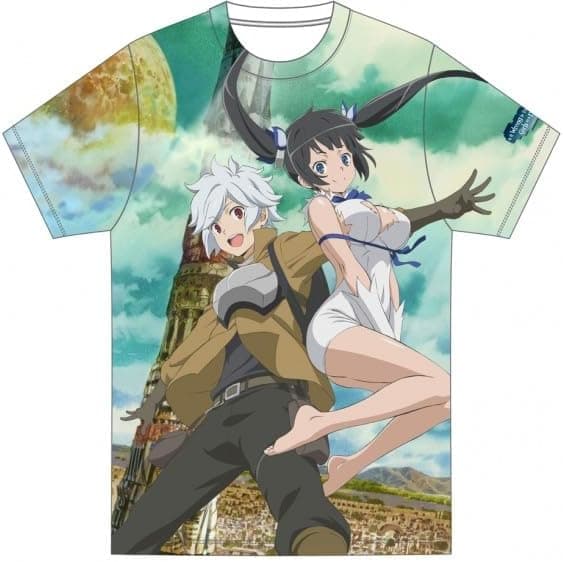 Is It Wrong to Try to Pick Up Girls in a Dungeon? Characters Sublimation Print Adult T-Shirt (XL)