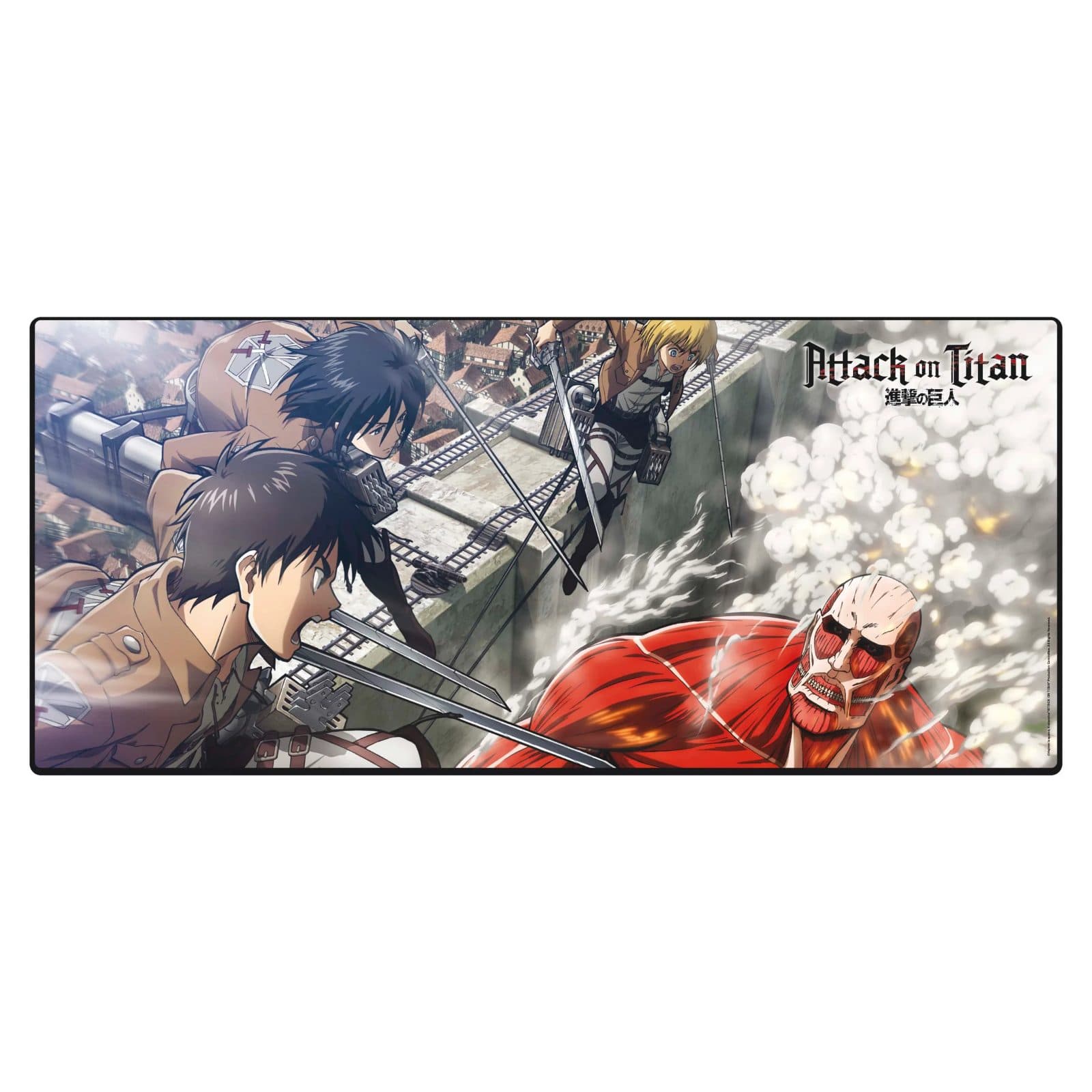 Attack on Titan Eren vs Colossal Titan XXL Desktop Mousepad