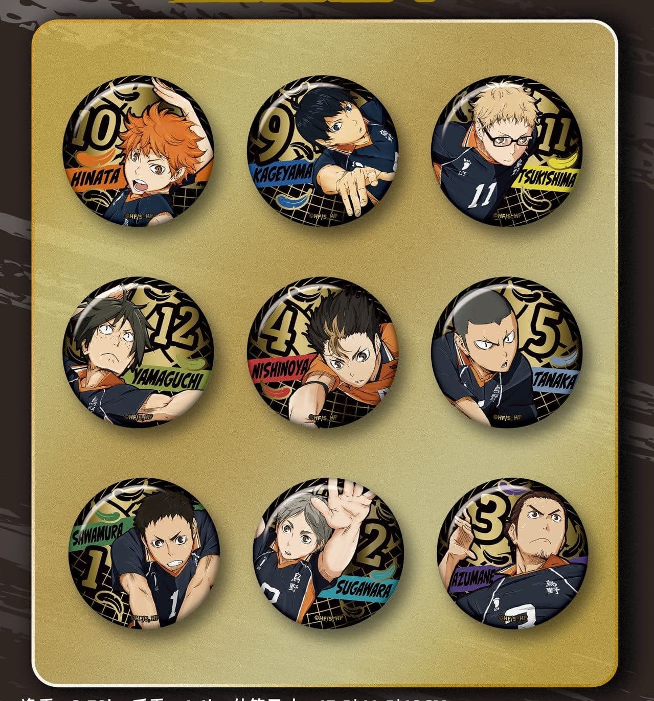 Haikyu!! Karasuno High Character Badge Set PDQ/6