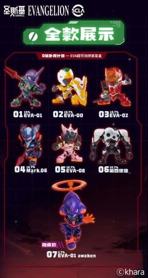Evangelion Super Articulated Assembly Blind Box PDQ/6