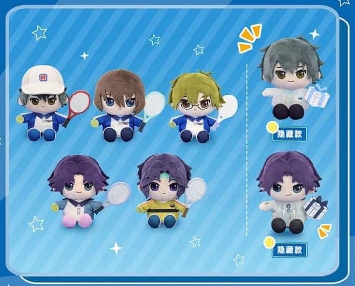 The Prince of Tennis Series Plush Keychain Blind Box PDQ/6