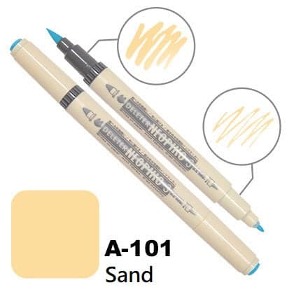 DELETER Neopiko 3 Sand (A-101) Dual-tipped Water-based Fabric Marker