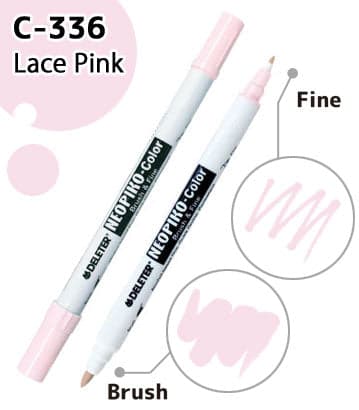 DELETER NEOPIKO-Color Lace Pink (C-336) Alcohol-based Dual Tipped Marker