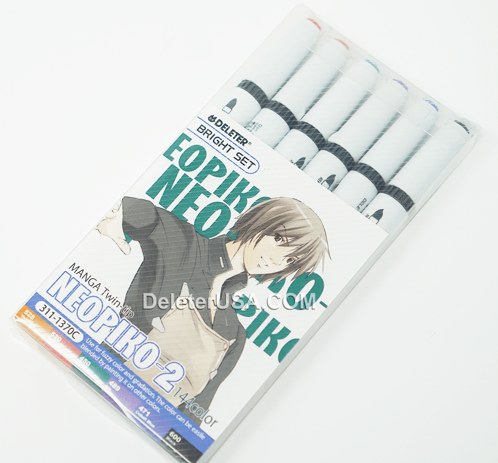 DELETER Neopiko-2 Dual-tipped Alcohol-based Marker - Bright Set