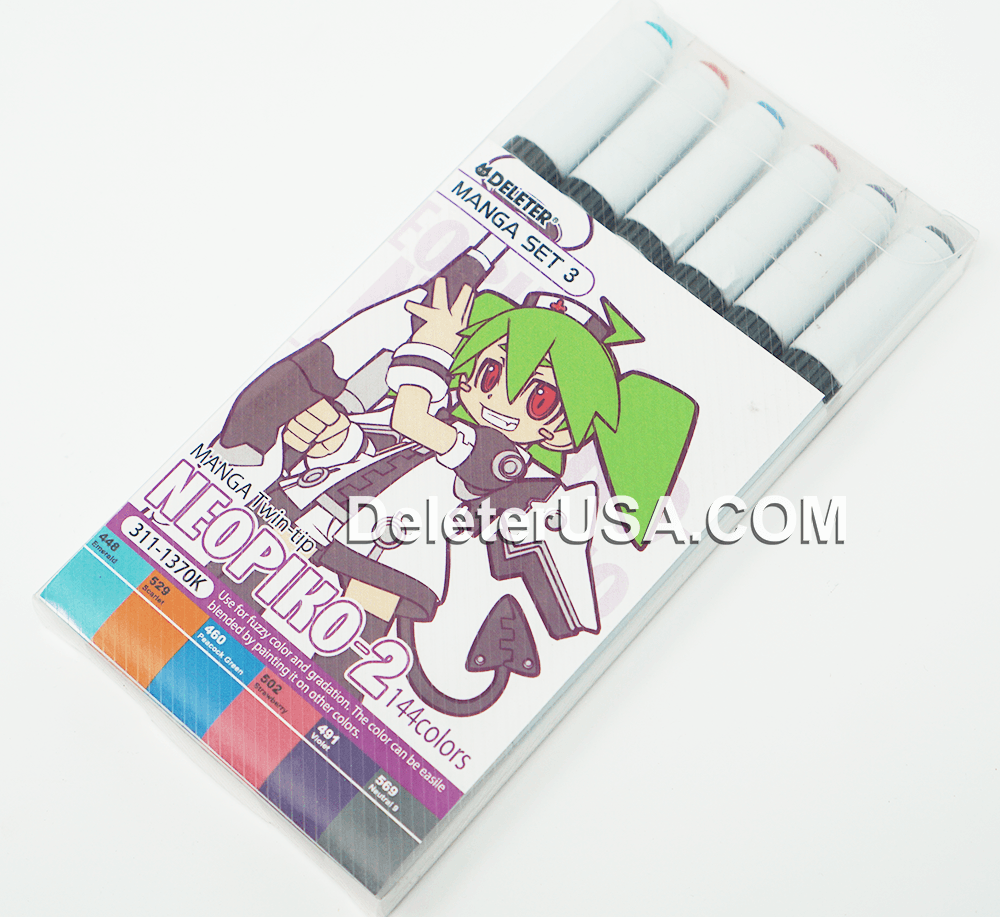 DELETER Neopiko-2 Dual-tipped Alcohol-based Marker - Manga Set 3
